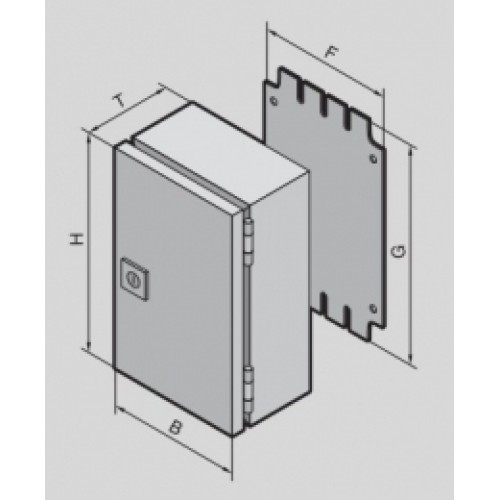 1552500, RITTAL EB Электрошкафчик 200x300x80mm RAL7035